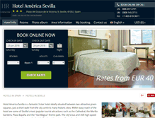 Tablet Screenshot of hotel-america-sevilla.h-rzn.com